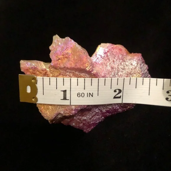 Iridescent Angel Aura Crystal Cluster - Purple & Yellow Quartz - Picture 7 of 8